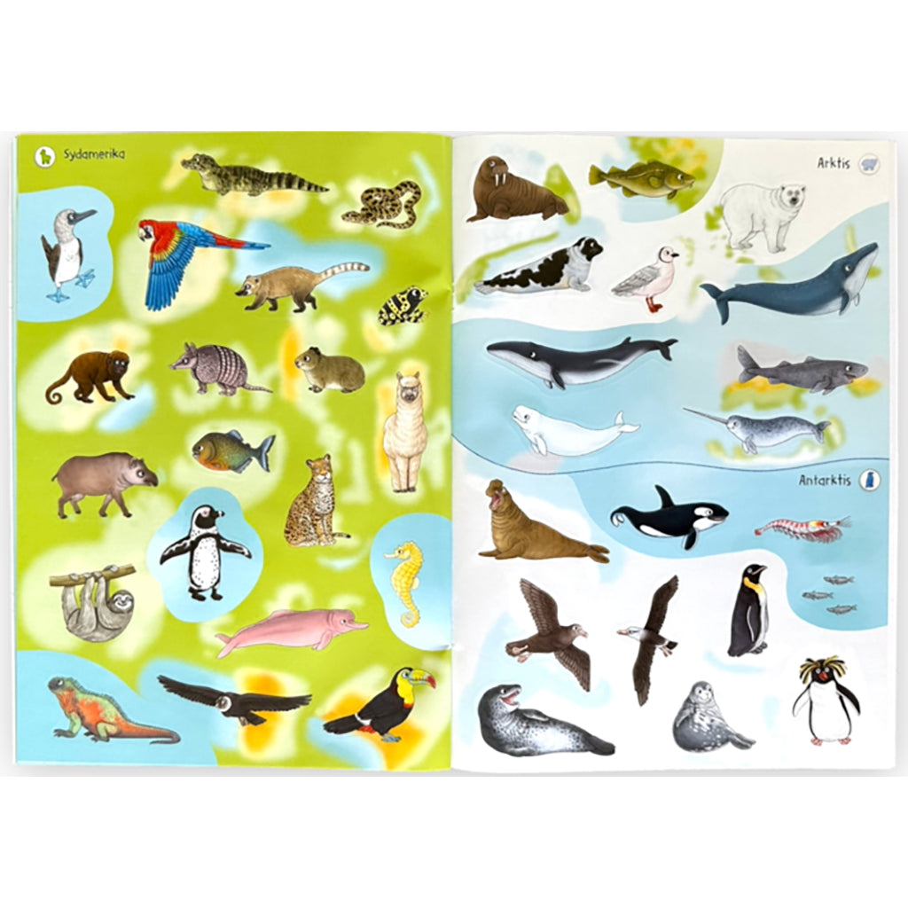 Forlaget Bolden, Naturens verden – med klistremerker – Atlas Verdens dyr