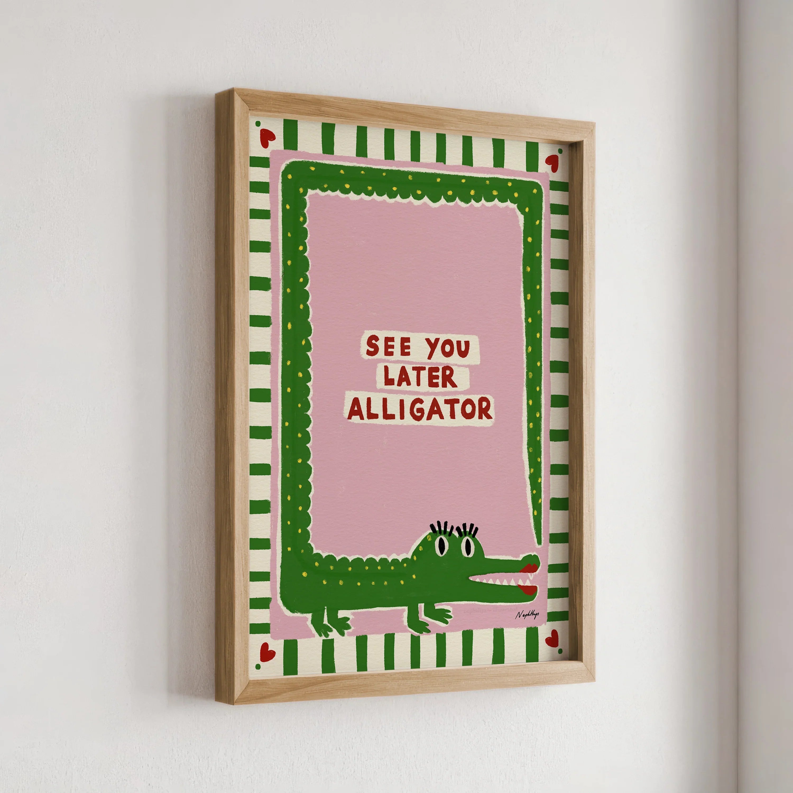 Nephthys Illustrert plakat, See you Later Alligator – A4