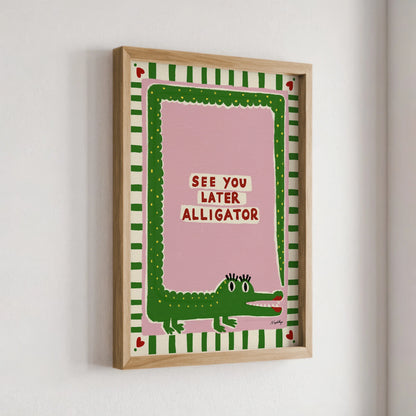 Nephthys Illustrert plakat, See you Later Alligator – A4
