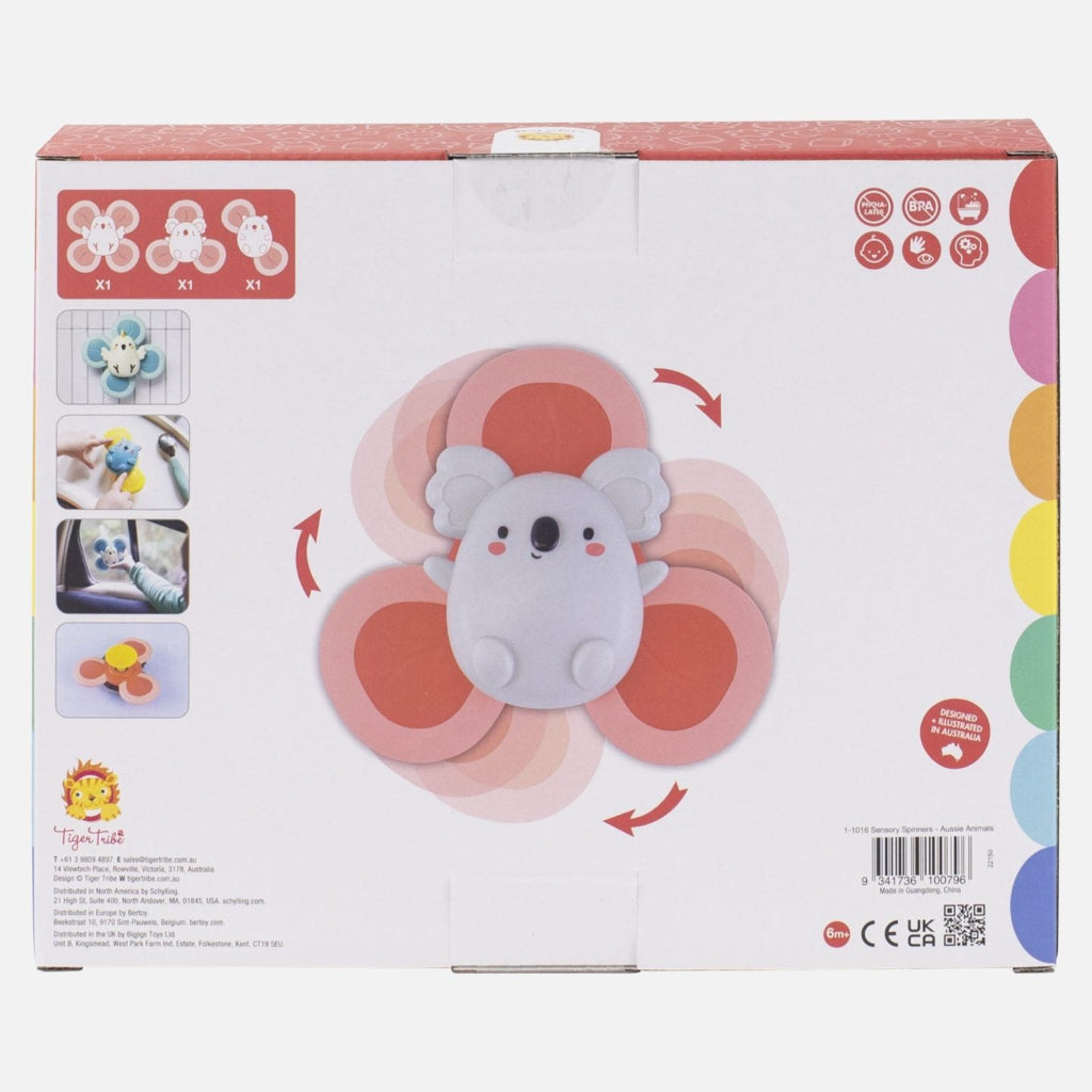 Tiger Tribe babyleketøy, Sensory Spinners – Aussie Animals