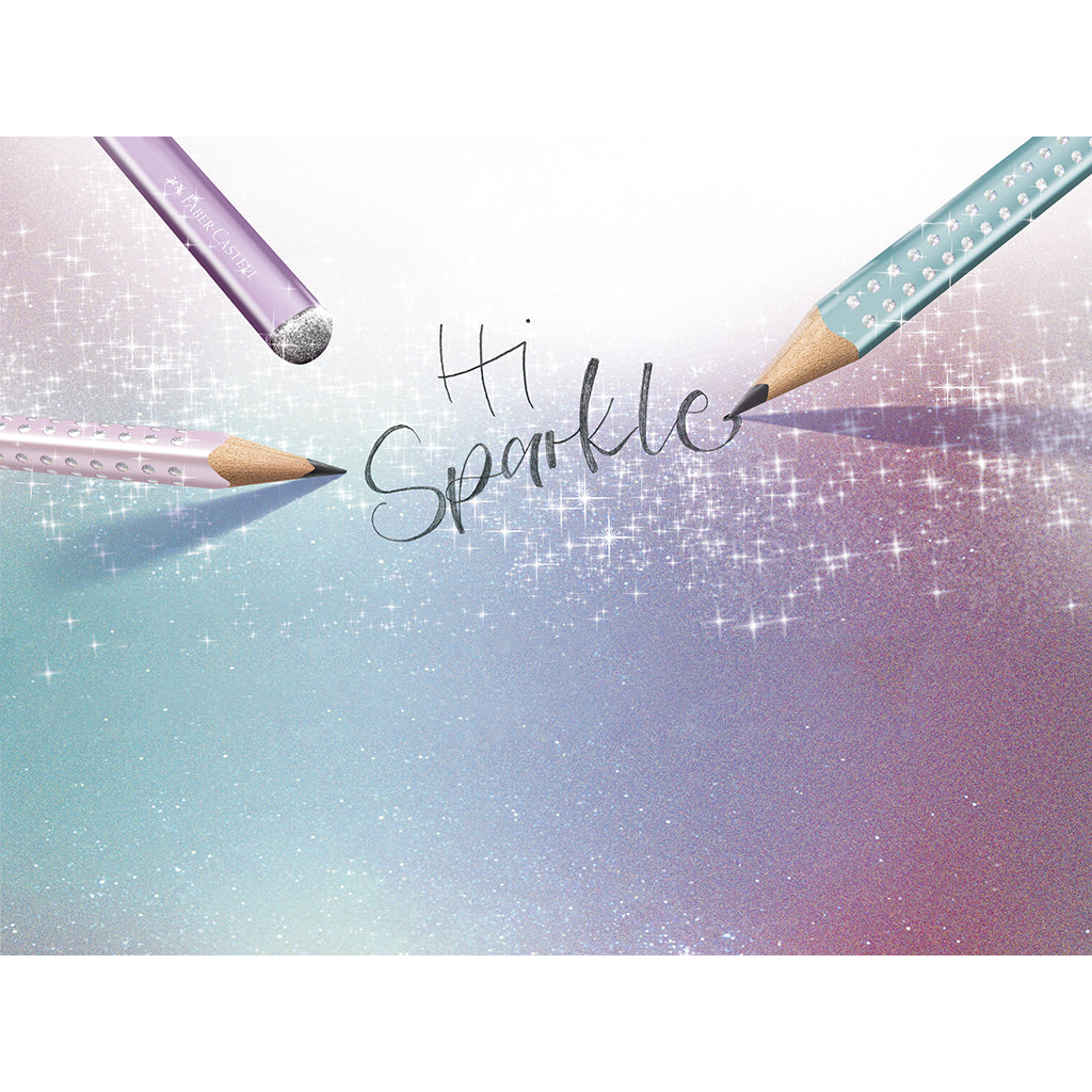 Faber-Castell, Jumbo sparkle blyant - Rose metallic