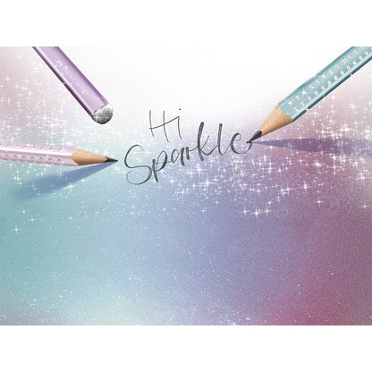 Faber-Castell, Jumbo sparkle blyant - Rose metallic