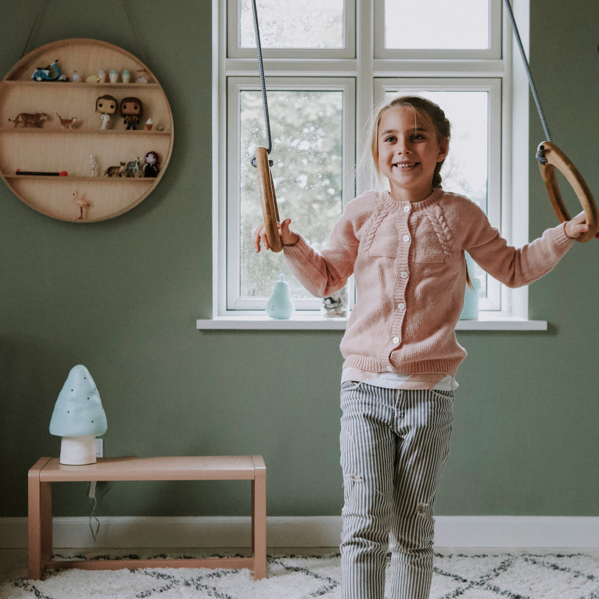 Lillagunga gymnastikkringer, Oak - Grey