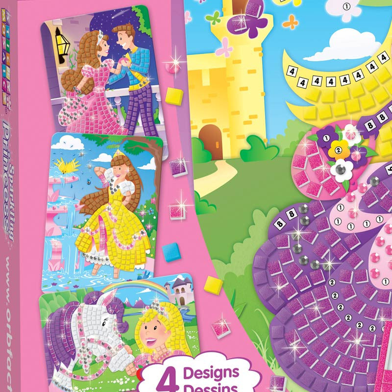 Sticky Mosaics glitrende prinsesser, medium