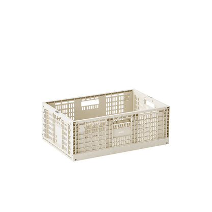 Modu Oppbevaringskasse, Ekstra stor sammenleggbar/stabelbar kasse - Sand Grey