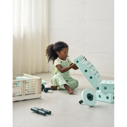 Modu Oppbevaringskasse, Ekstra stor sammenleggbar/stabelbar kasse - Sand Grey