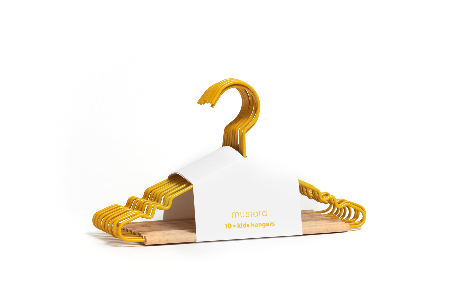 Mustard Made Kids top hengere, 10-pakning barnekleshengere - Mustard