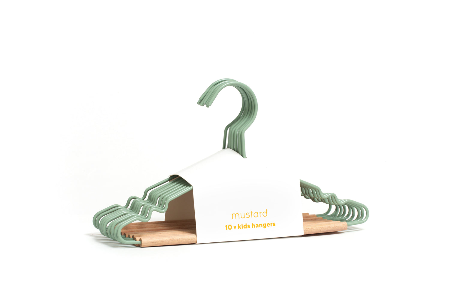 Mustard Made Kids top hengere, 10-pak barnekleshengere - Sage