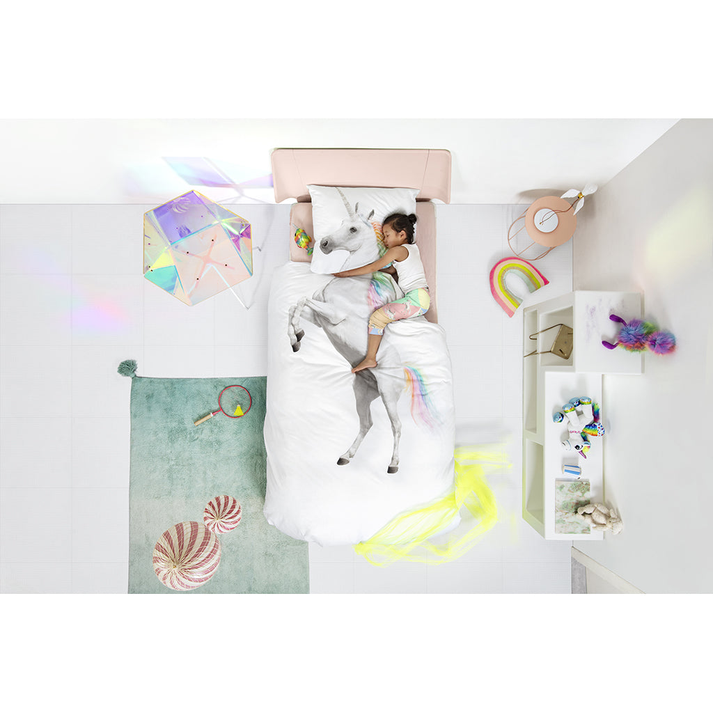 Snurk voksensengetøy, økologisk - Enhjørning