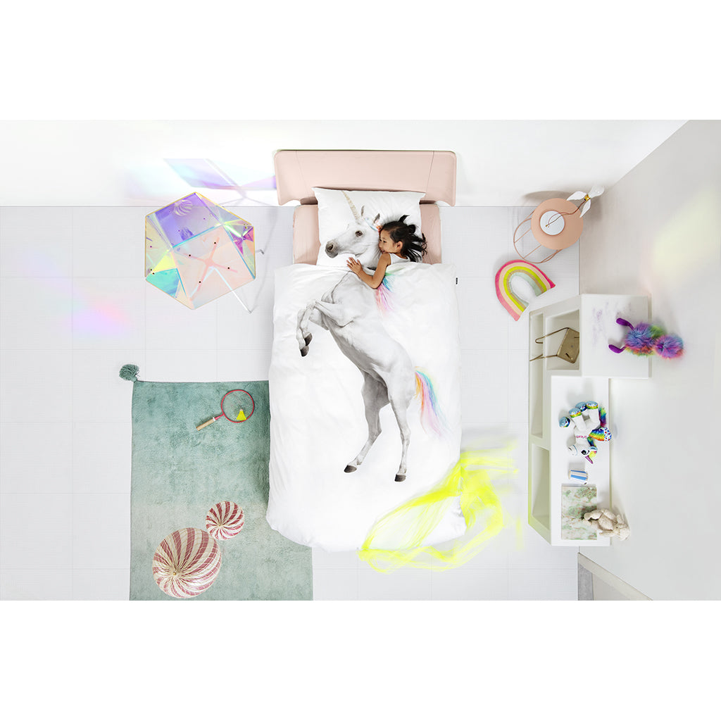 Snurk voksensengetøy, økologisk - Enhjørning