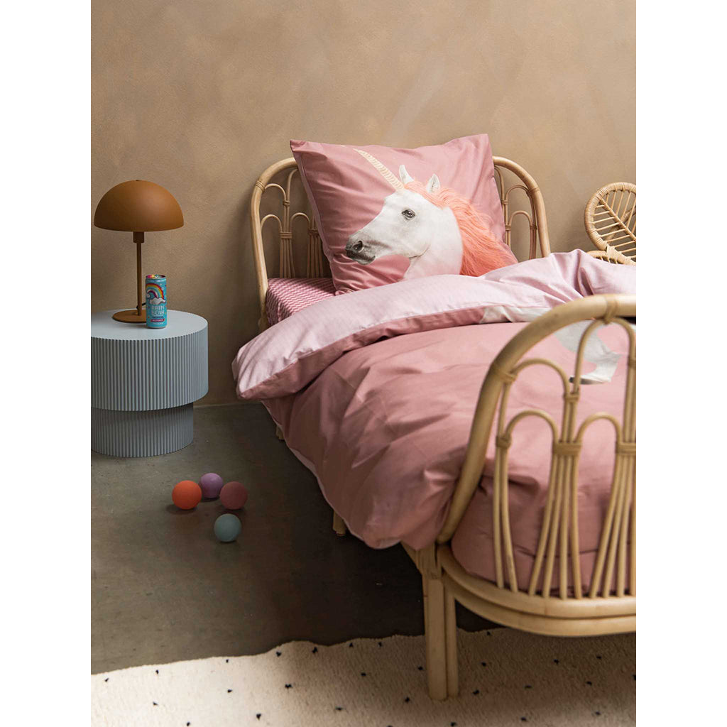 Snurk sengetøy for voksne, økologisk – Unicorn dusty pink