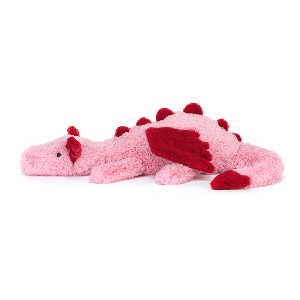 Jellycat bamse, Heart Dragon drage – 50 cm