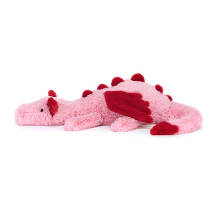 Jellycat bamse, Heart Dragon drage – 50 cm