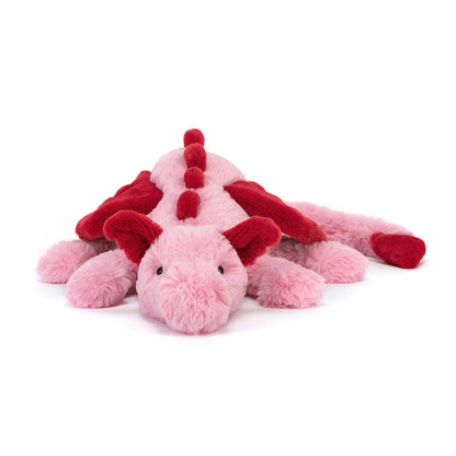 Jellycat bamse, Heart Dragon drage – 50 cm