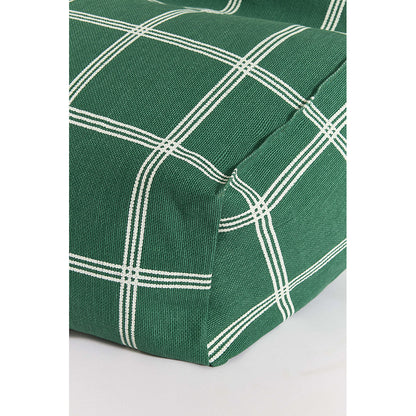 Nobodinoz Vibes sakkosekk-lenestol, Green white windowpane