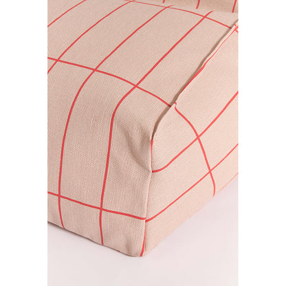 Nobodinoz Vibes sakkosekk lenestol, Pink red grid