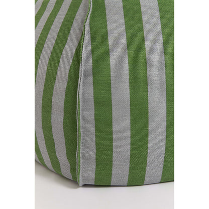 Nobodinoz quiltet rund sittepute, Vibes - Green blue stripes