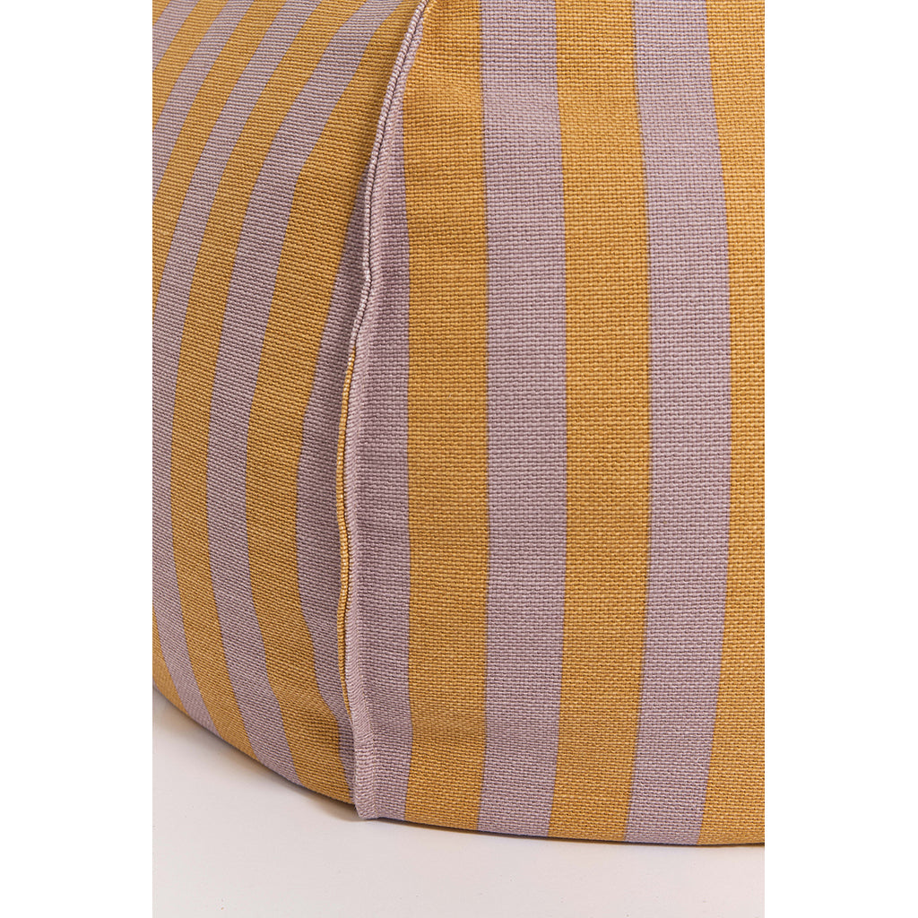 Nobodinoz quiltet rund sakkopute, Vibes - Lilac yellow stripes