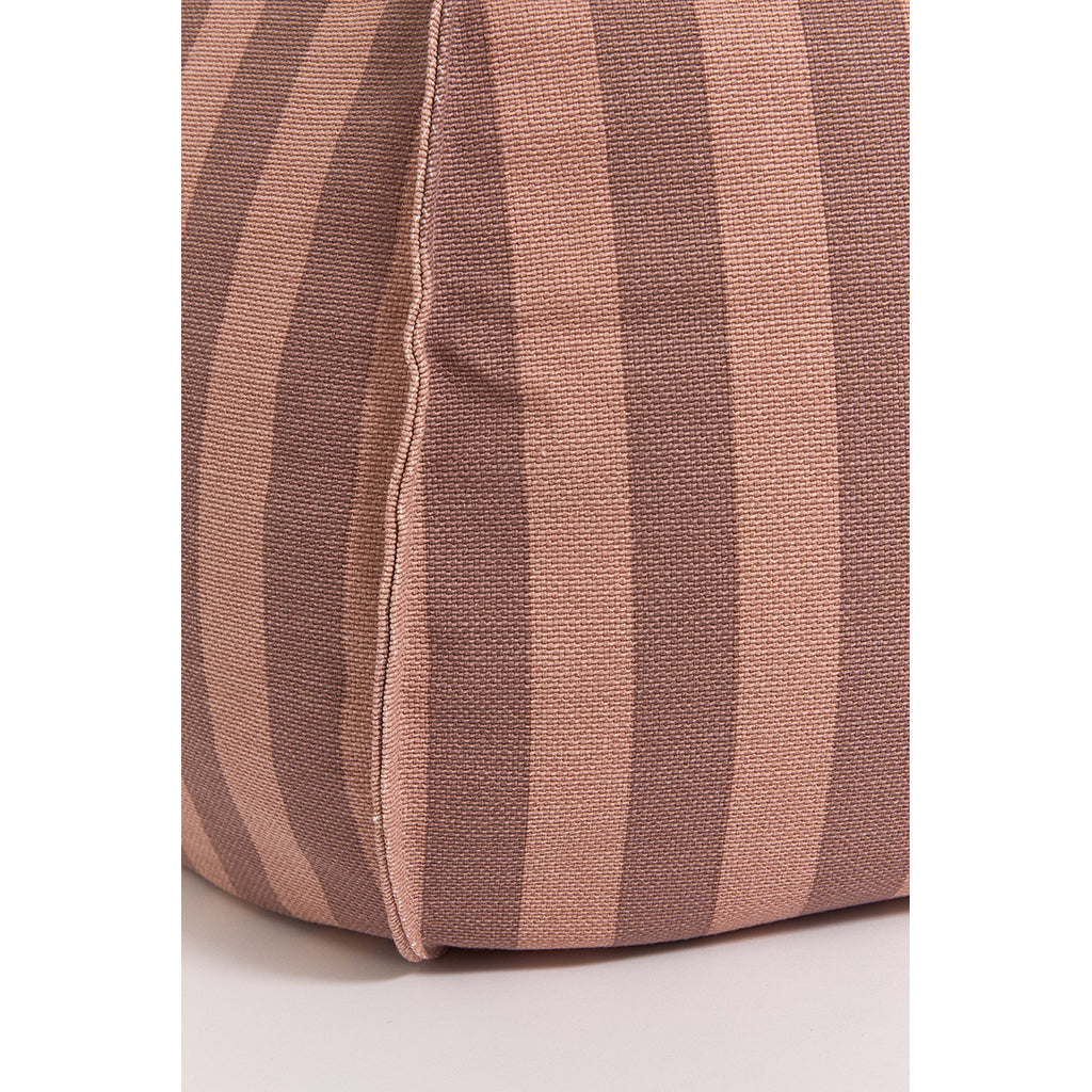 Nobodinoz quiltet rund sekkpute, Vibes - Pink mauve striper