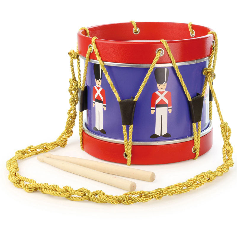 Vilac tromme i tre, tinsoldat