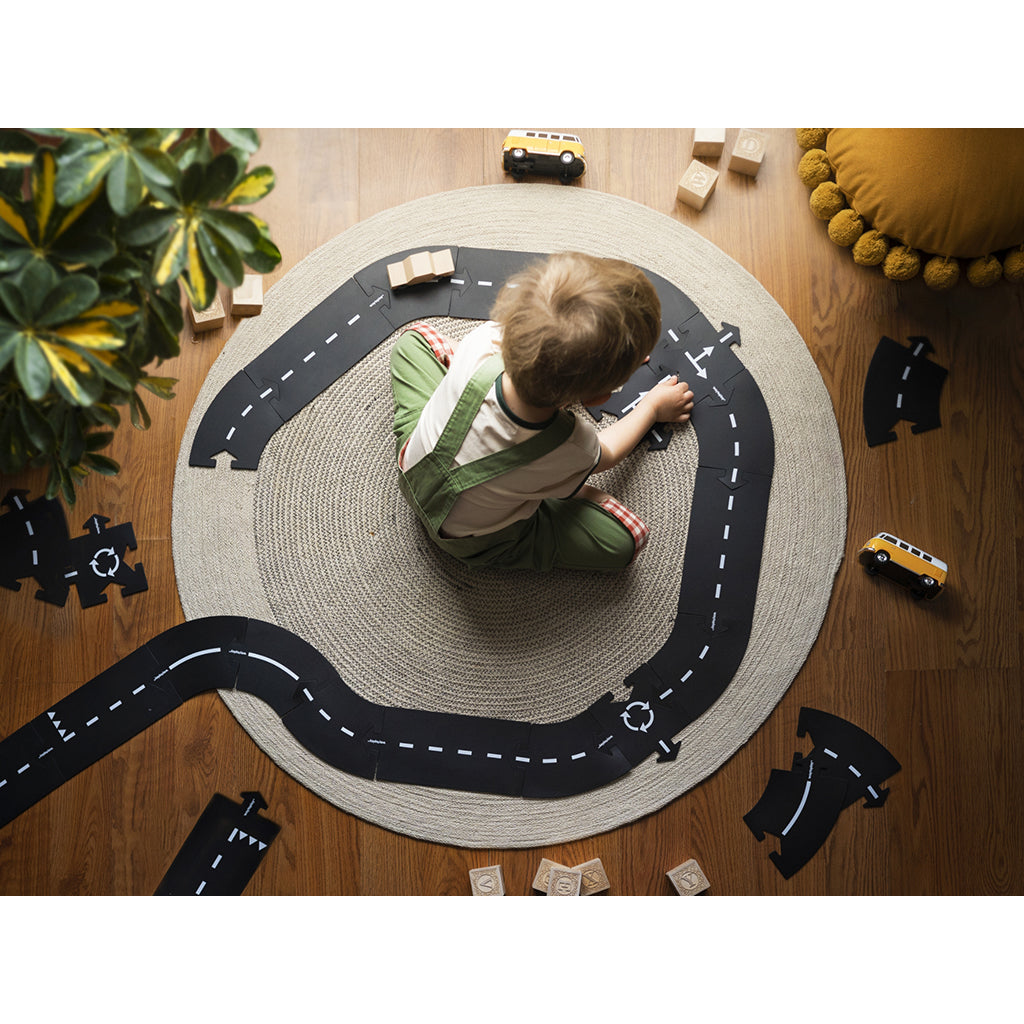 Waytoplay bilbane i gummi, 24 deler - Highway car edition