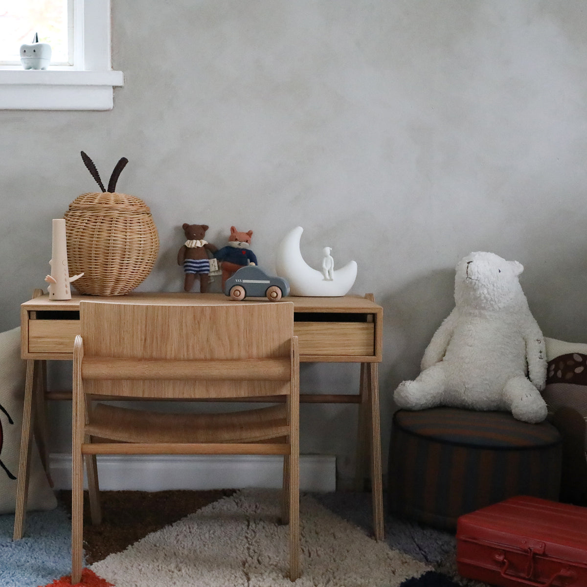 ferm Living Apple Storage, flettet kurv i rattan - Small