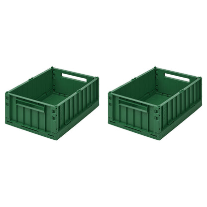 Liewood Weston foldekasse M, 2-pk - Garden green