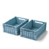 Liewood Weston foldekasse M, 2-pak - Beach blue