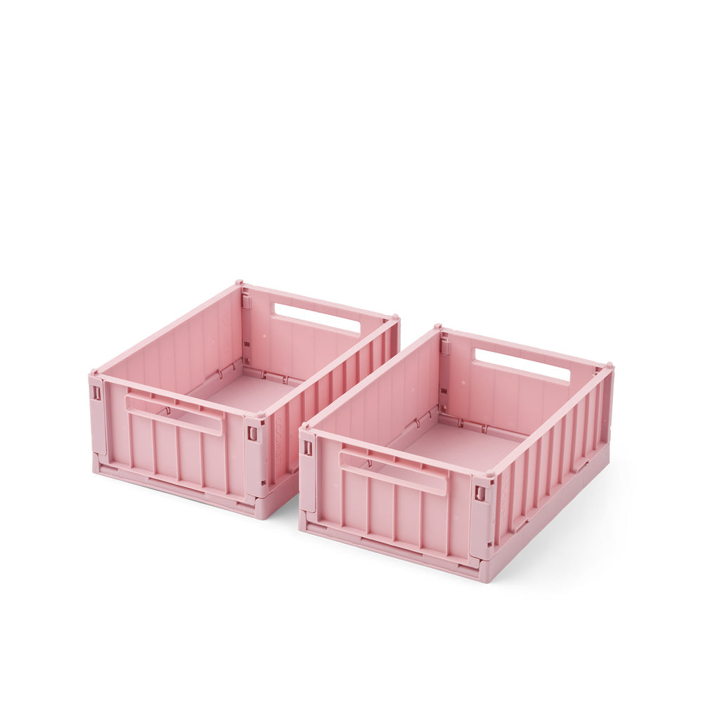 Liewood Weston sammenleggbar kasse S, 2-pakning - Rose Blush
