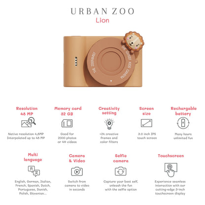 The ZooFamily, Urban Zoo barnekamera, 5-10 år - Løve