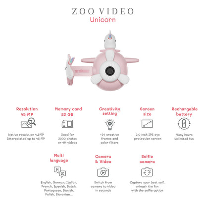 The ZooFamily, Zoo Videokamera, fra 5-11 år - Enhjørning