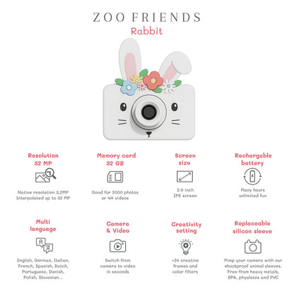 The ZooFamily, Zoo Friends barnekamera, 3-7 år - Kanin