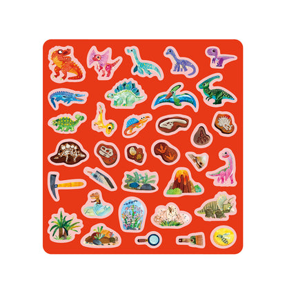 mierEdu Jelly Stickers 34 stk flytbare Dinoland