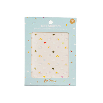 Oh Flossy neglestickers med sky-tema