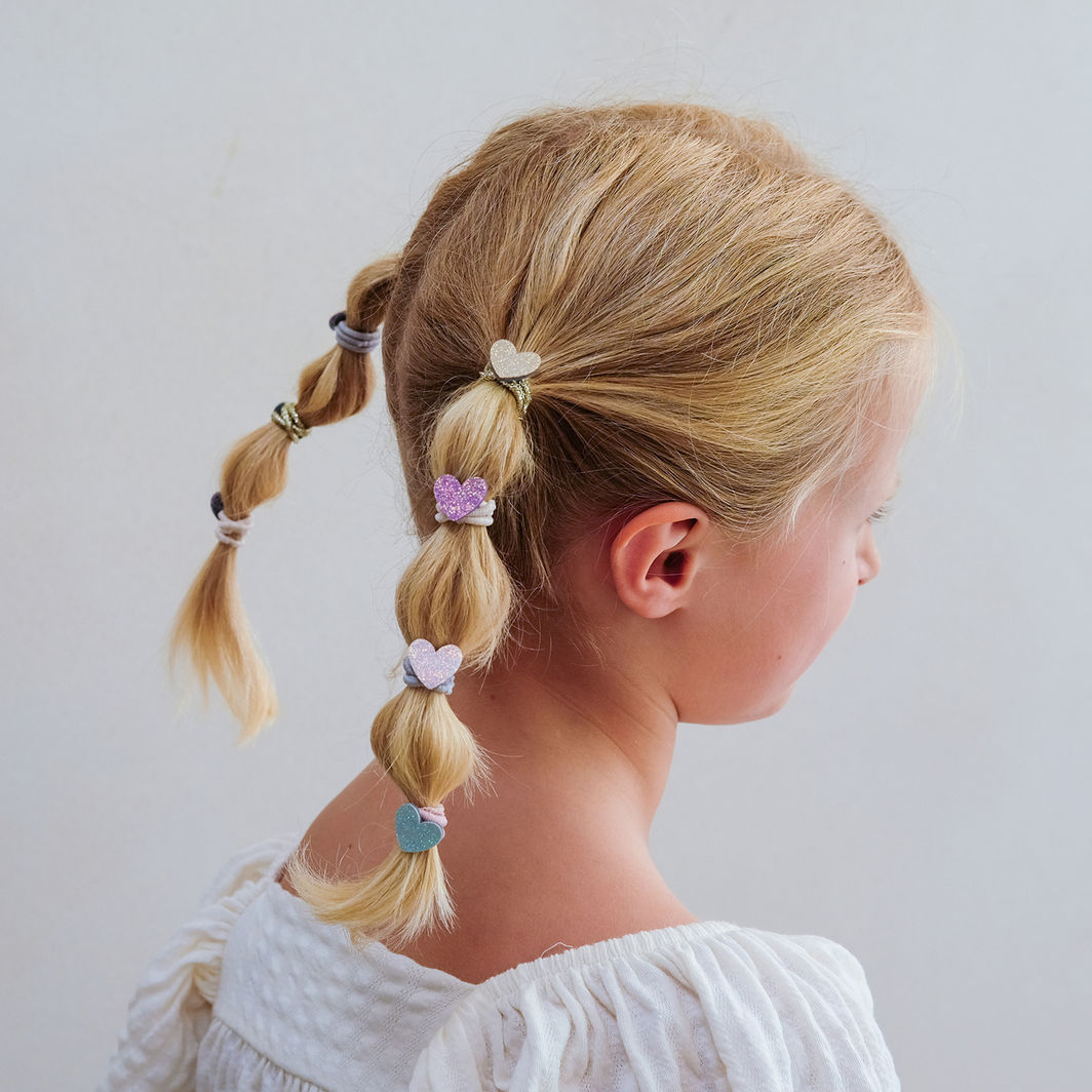 Mimi &amp; Lula 8 hårelastikker – Mini Teeny Heart