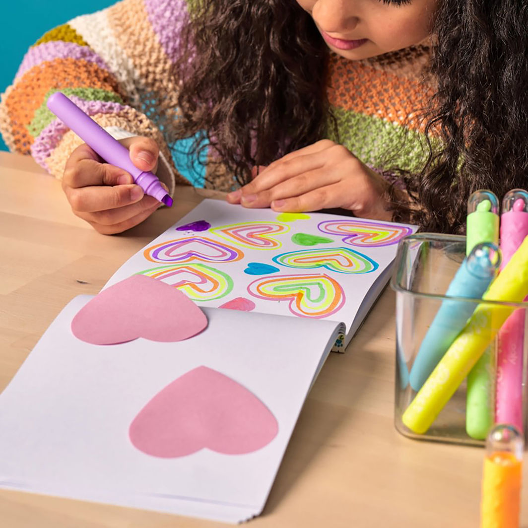 Ooly Overstrykningspenner 6 stk, Heart Pops Neon