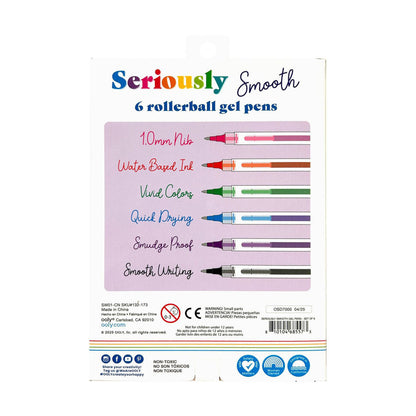 Ooly Rollerball gelpenner, 6 stk, Seriously Smooth Colour