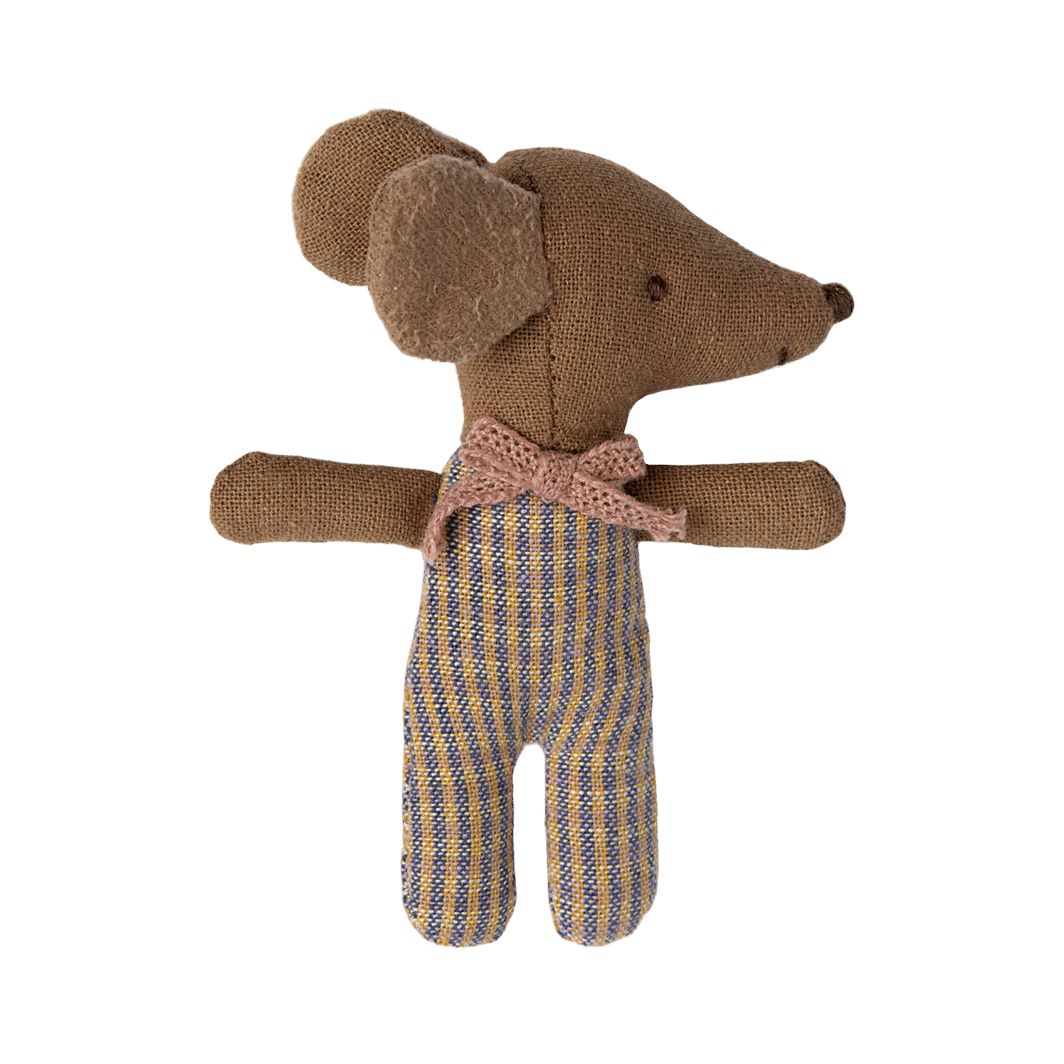 Maileg Sove/våken babymus i fyrstikkeske - Rosa