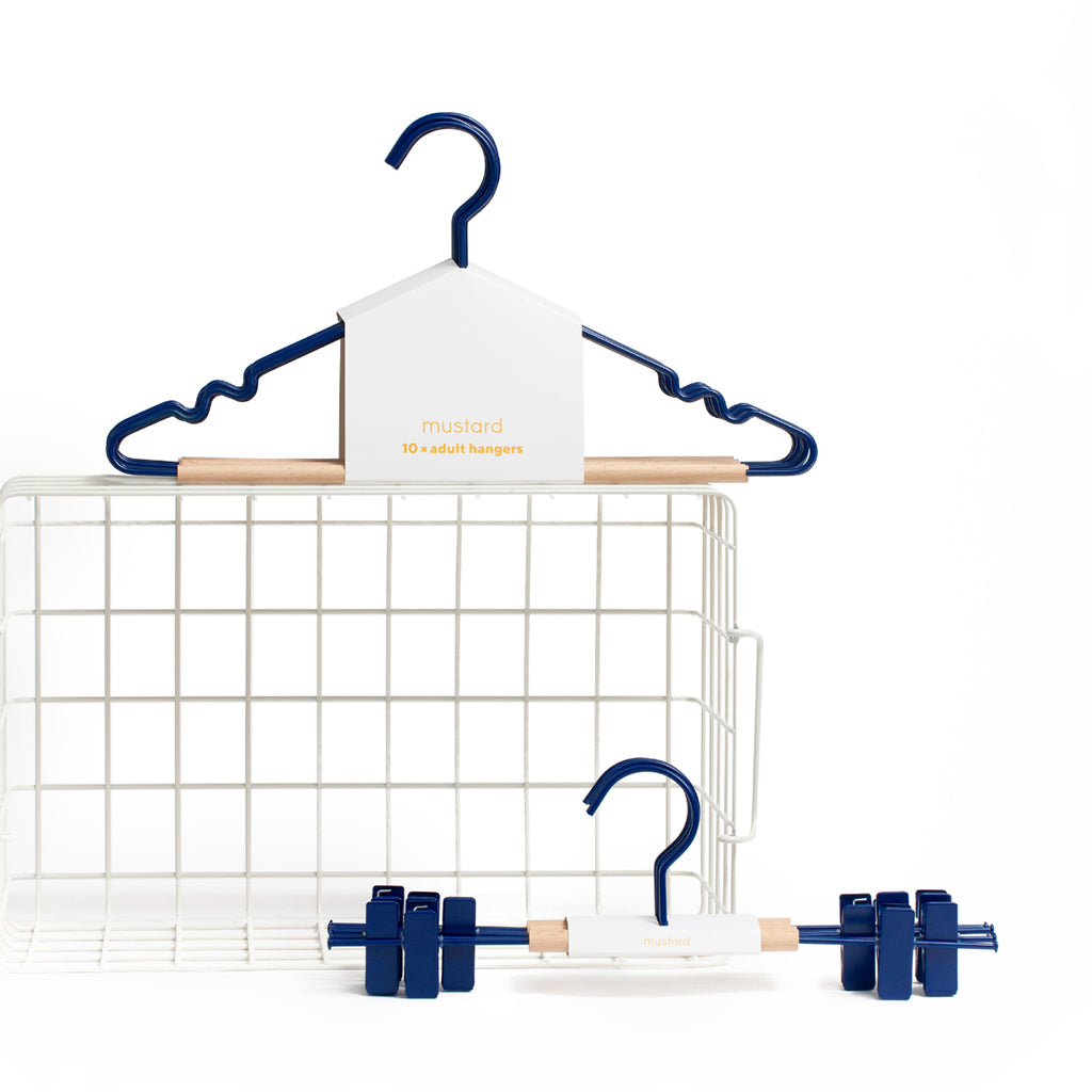 Mustard Made Kids topphengere, 10-pakning barnekleshengere - Navy