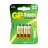 GP Super AAA Alkaline batterier 4 stk pakke