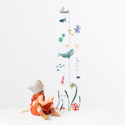 Mimi Lou wallsticker, høydemåler - Ocean