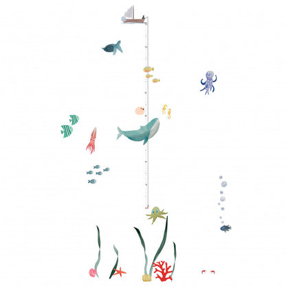 Mimi Lou wallsticker, høydemåler - Ocean