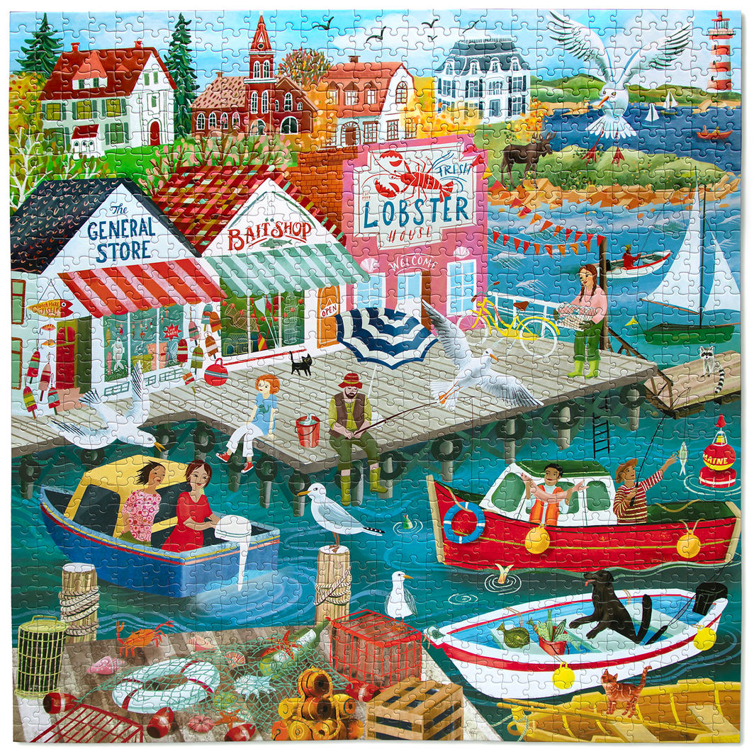 eeBoo Puslespill 1000 brikker, New England Wharf