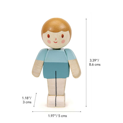 Tender Leaf tredukke til dukkehus, We Are Family - Ivory Boy