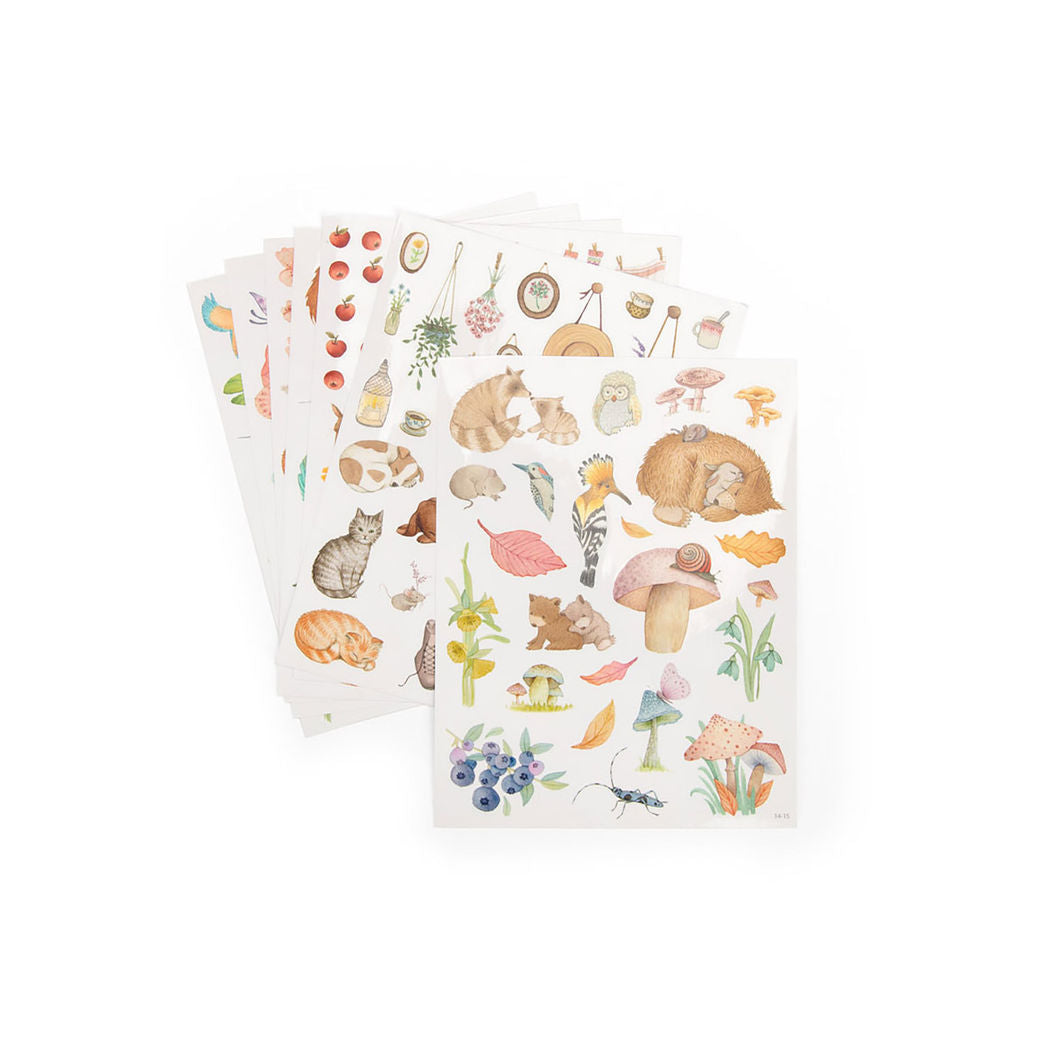 Moulin Roty Malebok med 230 klistermerker, Les Rosalies