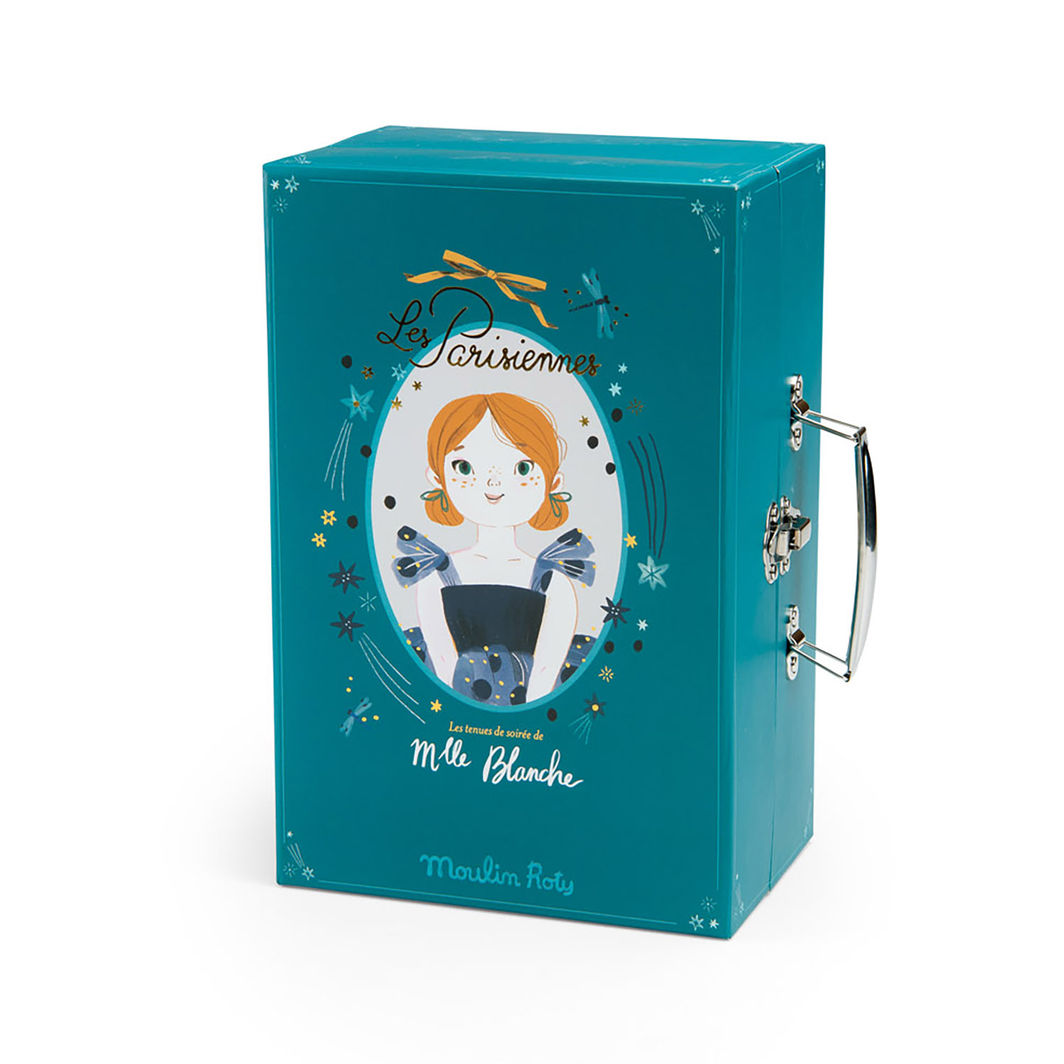 Moulin Roty Tøydokke med garderobekoffert og aftenkjoler - Les Parisiennes