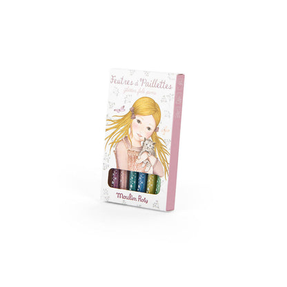 Moulin Roty Glittertusjer 6 stk - Les Rosalies