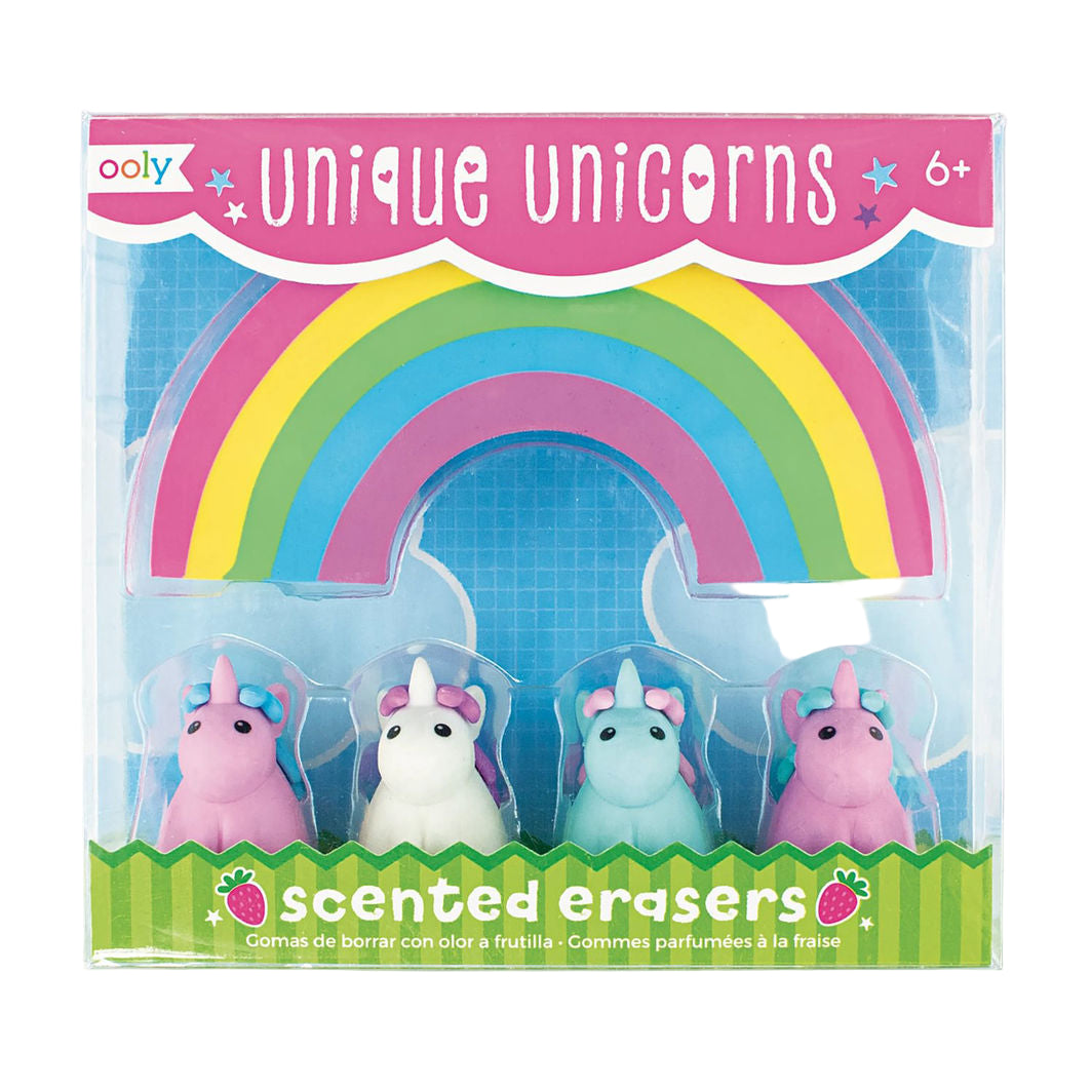 Ooly viskelær med duft, 5 stk – Unique Unicorns Strawberry