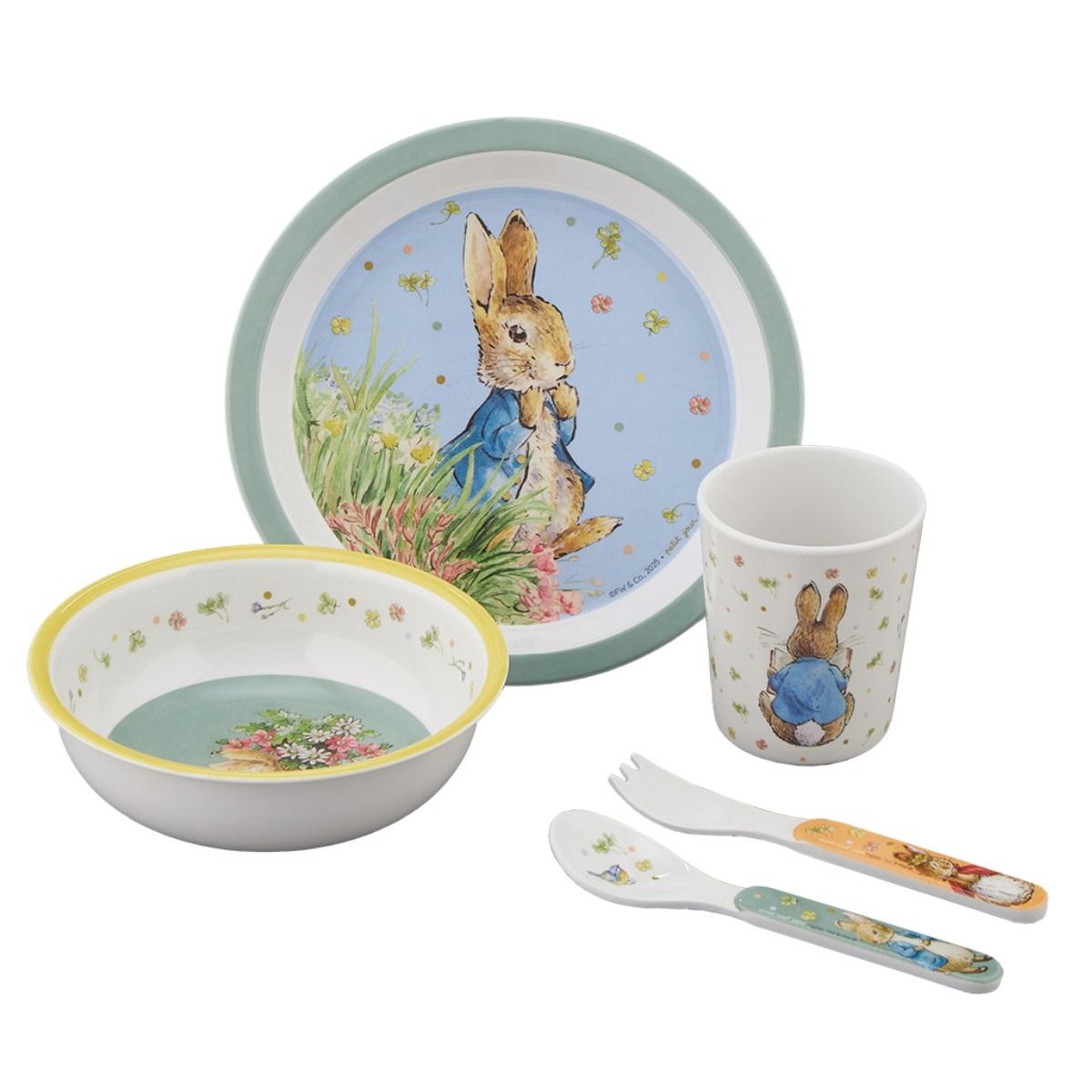 Petit Jour Paris, Peter Kanin barneservise i gaveeske med 5 deler – Grønn