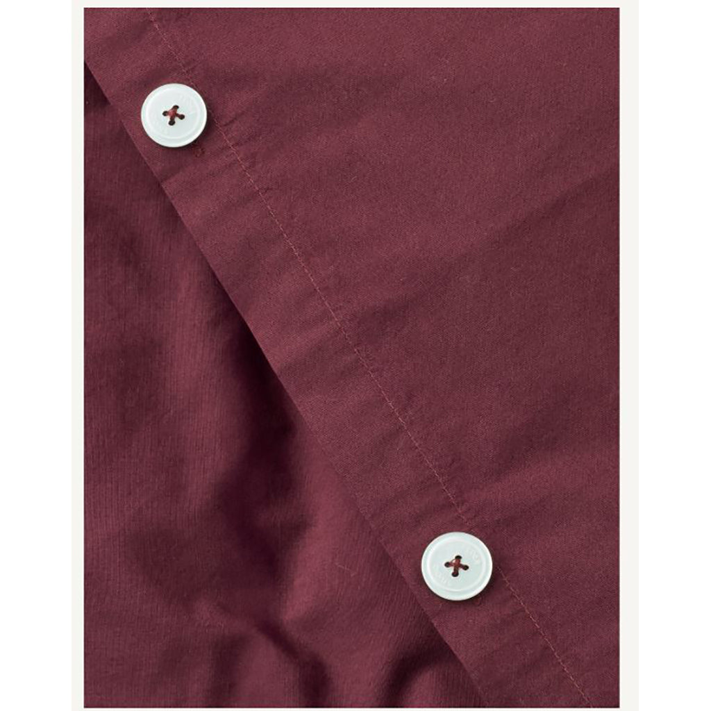 Studio Feder voksensengetøy, økologisk percale - Burgundy